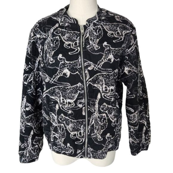 H&MโWild Cat Bomber style jacket - Size 6 - Picture 1 of 10